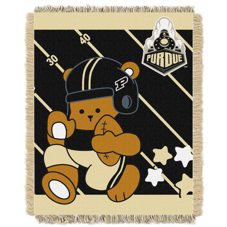 Purdue Boilermakers Woven Baby Blanket 36 x 48