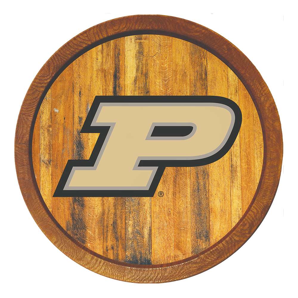 Purdue Boilermakers FAUX Barrel Top Sign