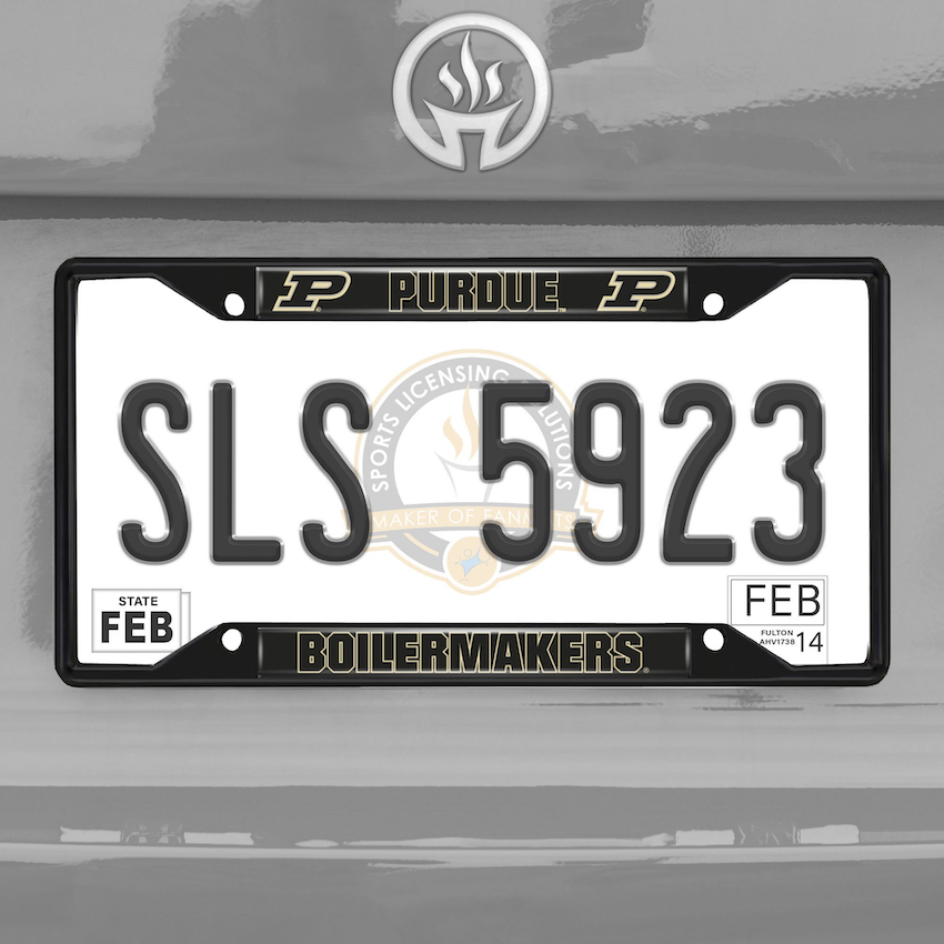 Purdue Boilermakers Black License Plate Frame