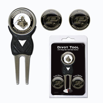 Purdue Boilermakers 3 Marker Signature Divot Tool Pack