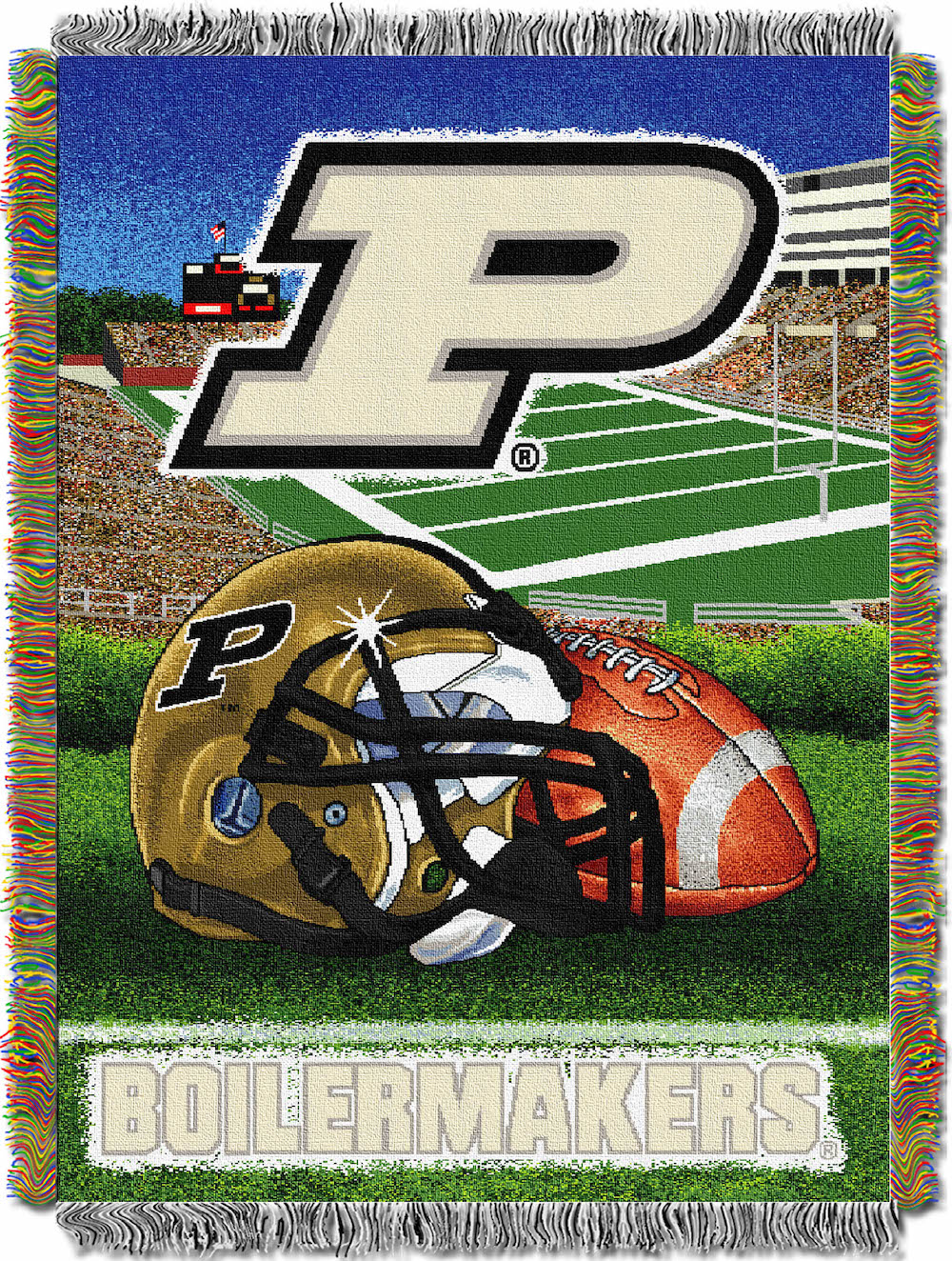 Purdue Boilermakers Home Field Advantage Series Tapestry Blanket 48 x 60