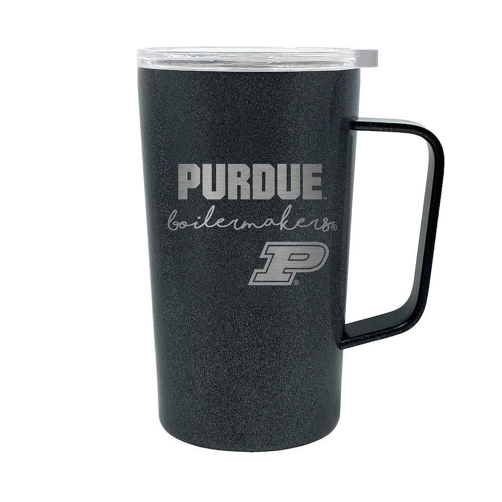 Purdue Boilermakers 18 oz HUSTLE Travel Mug - ONYX