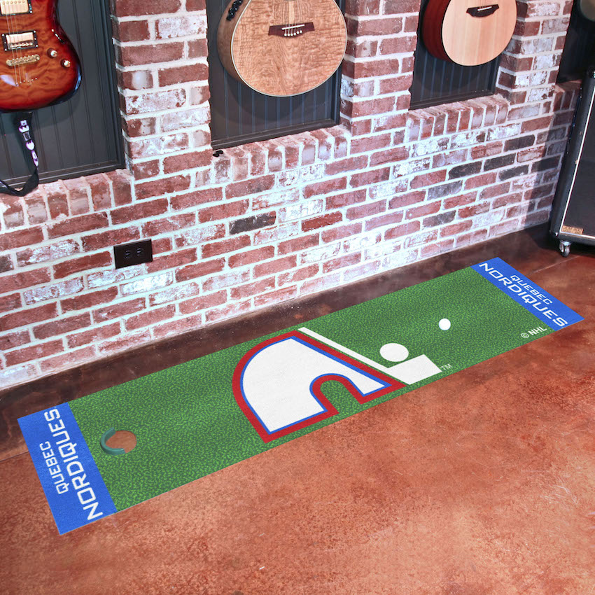 Quebec Nordiques Vintage 18 x 72 in Putting Green Mat with Throwback Logo