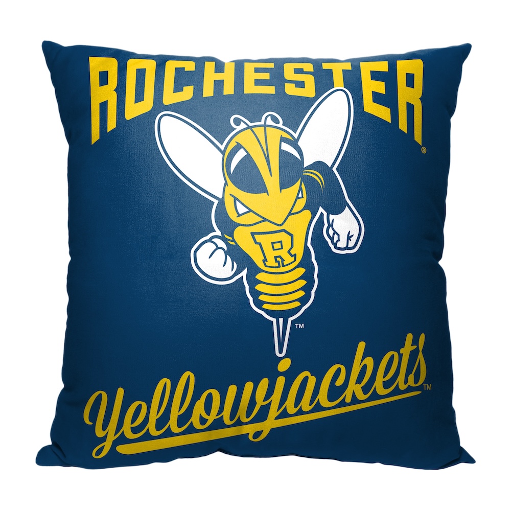 Rochester Yellowjackets ALUMNI Decorative Throw Pillow 18 x 18 inch