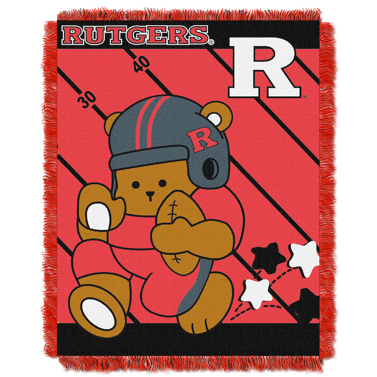 Rutgers Scarlet Knights Woven Baby Blanket 36 x 48