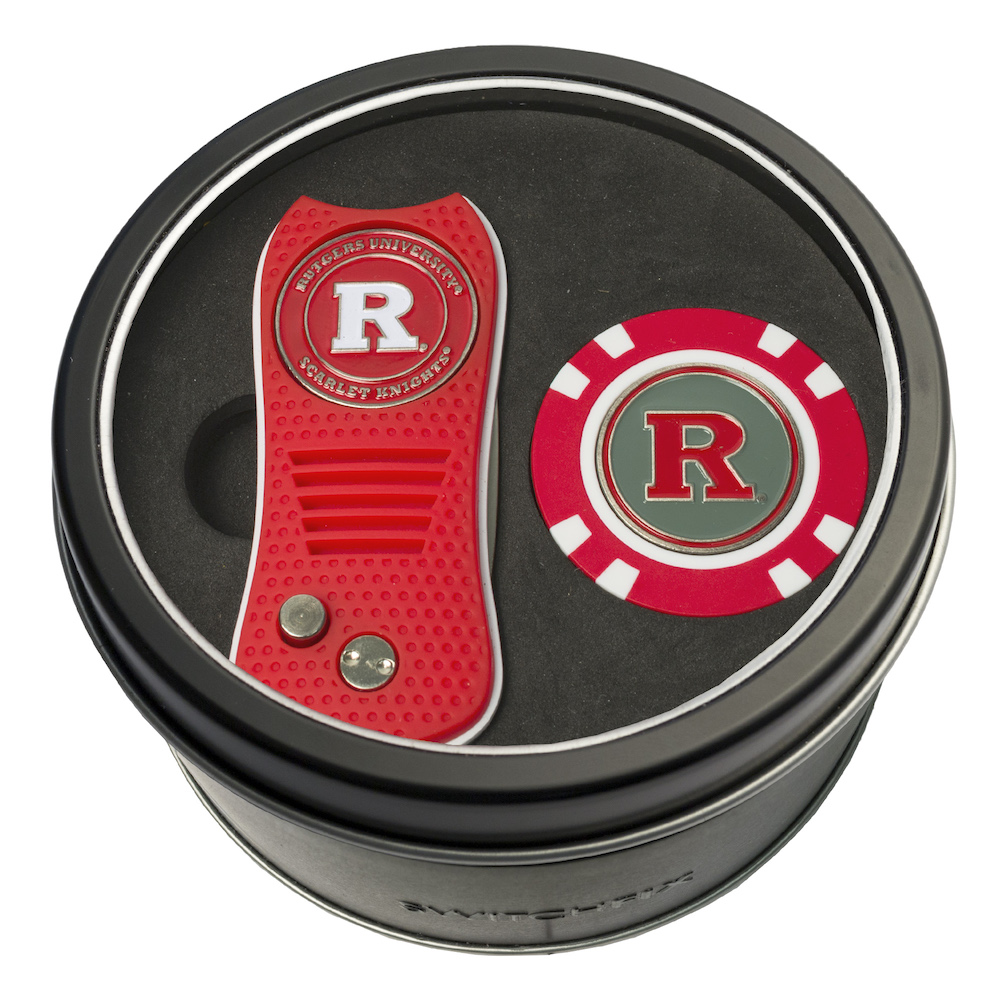 Rutgers Scarlet Knights Switchblade Divot Tool and Golf Chip Gift Pack