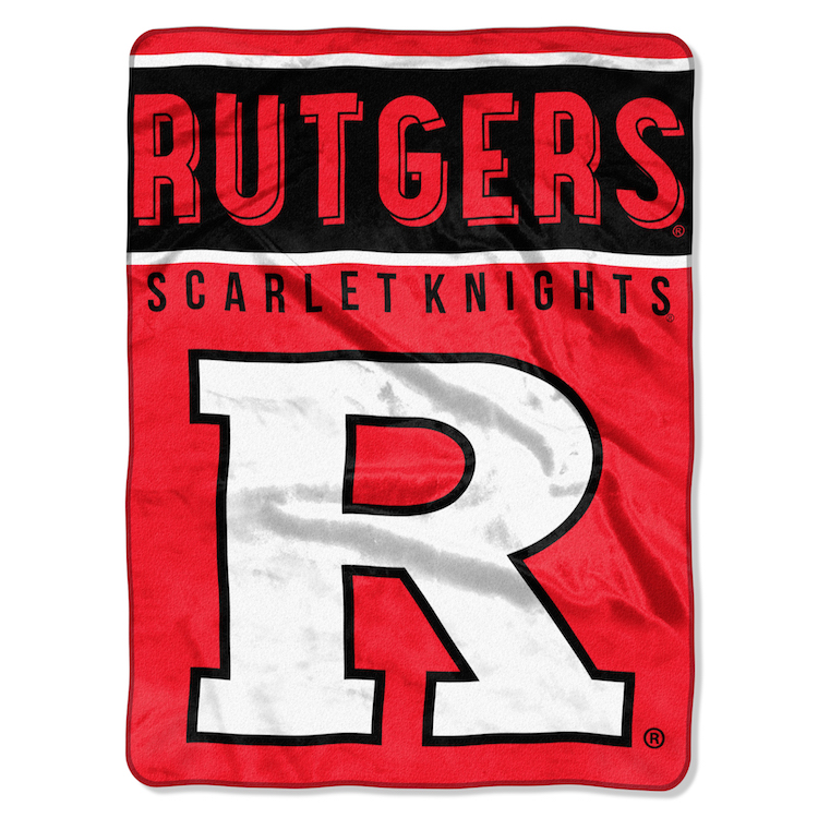 Rutgers Scarlet Knights Large Plush Fleece OVERTIME 60 x 80 Blanket