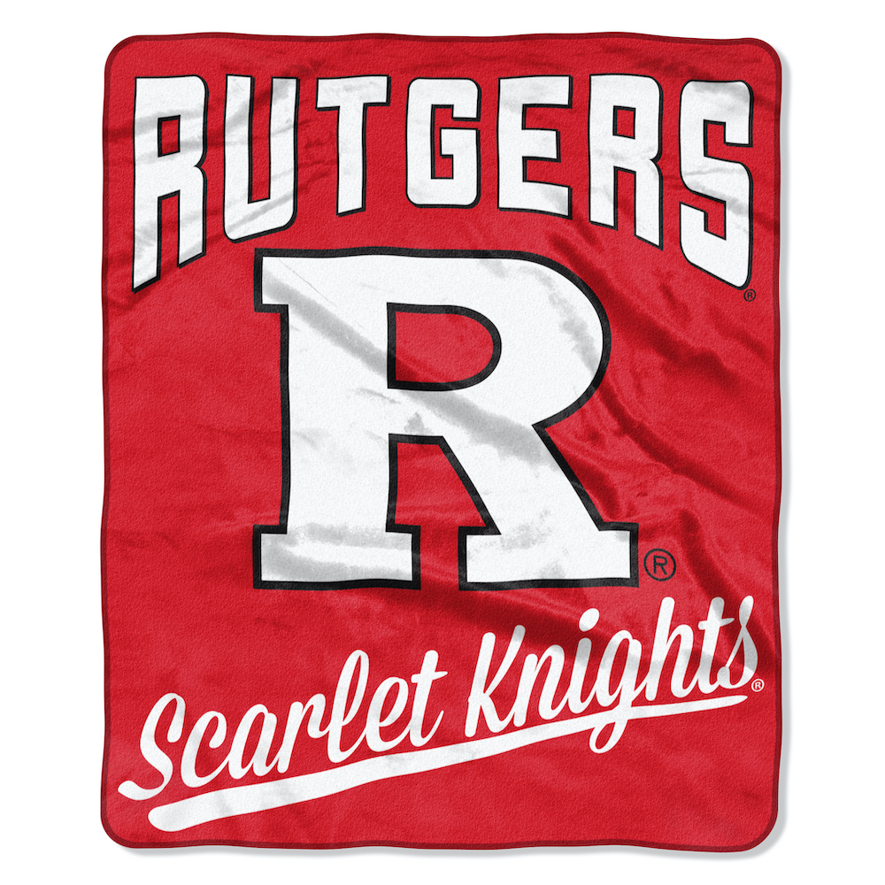 Rutgers Scarlet Knights Plush Fleece Raschel Blanket 50 x 60