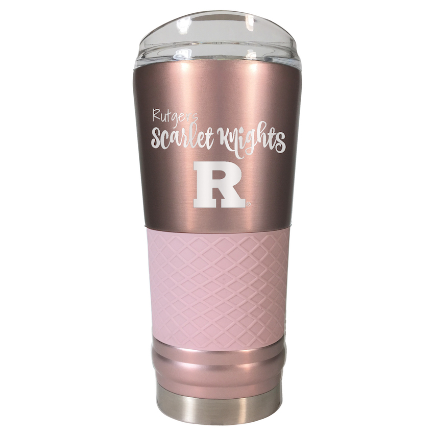 Rutgers Scarlet Knights 24 oz Rose Gold Draft Travel Tumbler