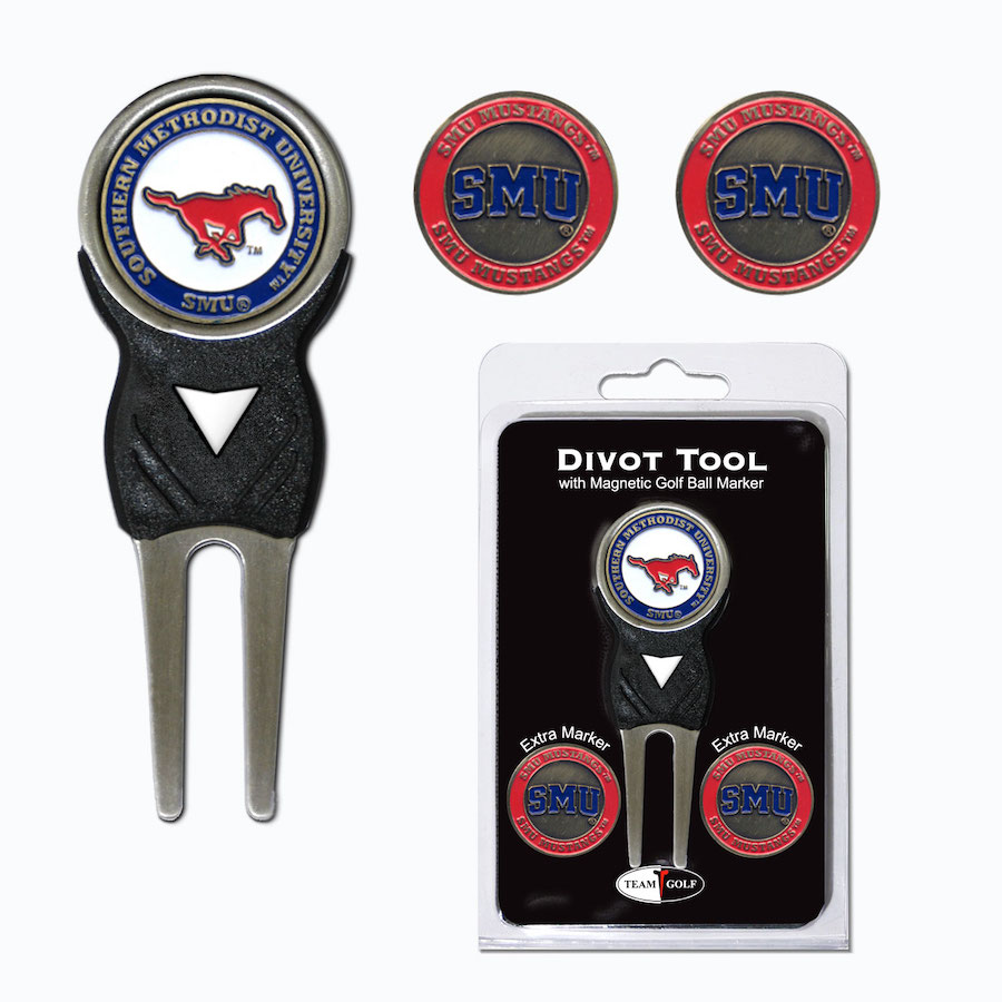 SMU Mustangs 3 Marker Signature Divot Tool Pack