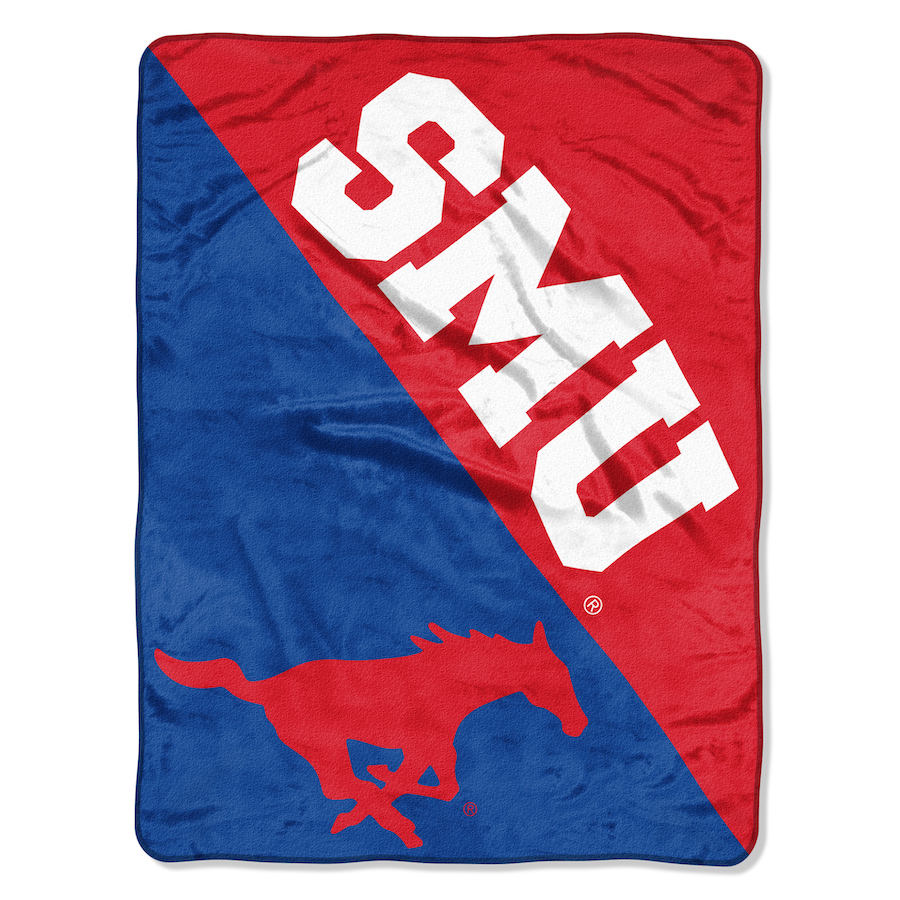 SMU Mustangs Micro Raschel 50 x 60 Team Blanket