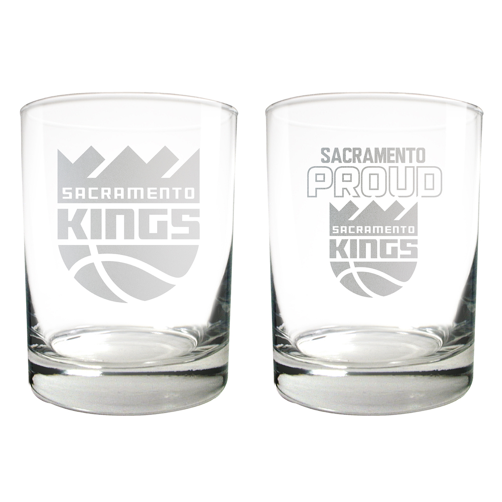 Sacramento Kings 2pc Rocks Glass Set