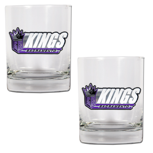 Sacramento Kings NBA Logo 2pc Rocks Glass Set