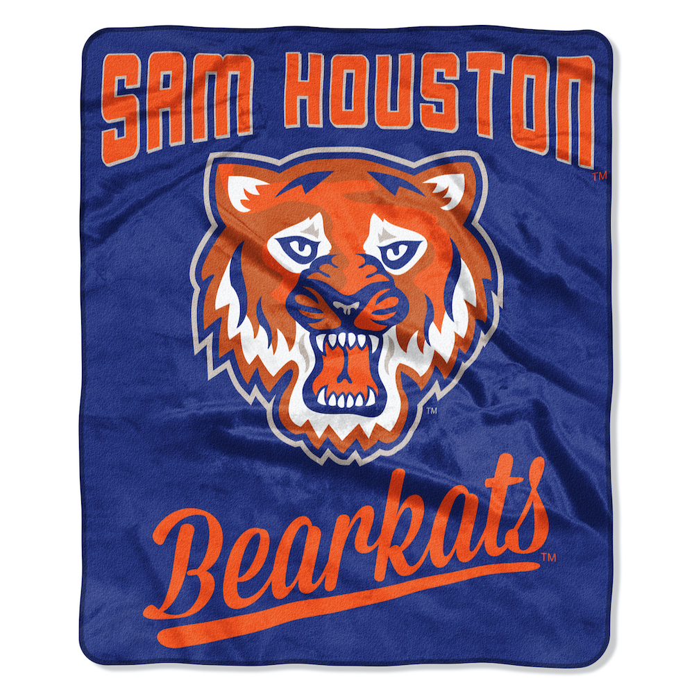 Sam Houston State Bearkats Plush Fleece Raschel Blanket 50 x 60