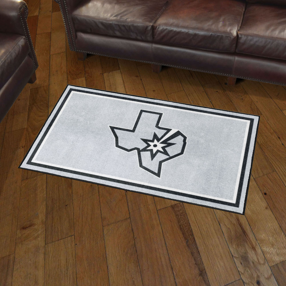 San Antonio Spurs 3x5 Area Rug - 2nd Logo