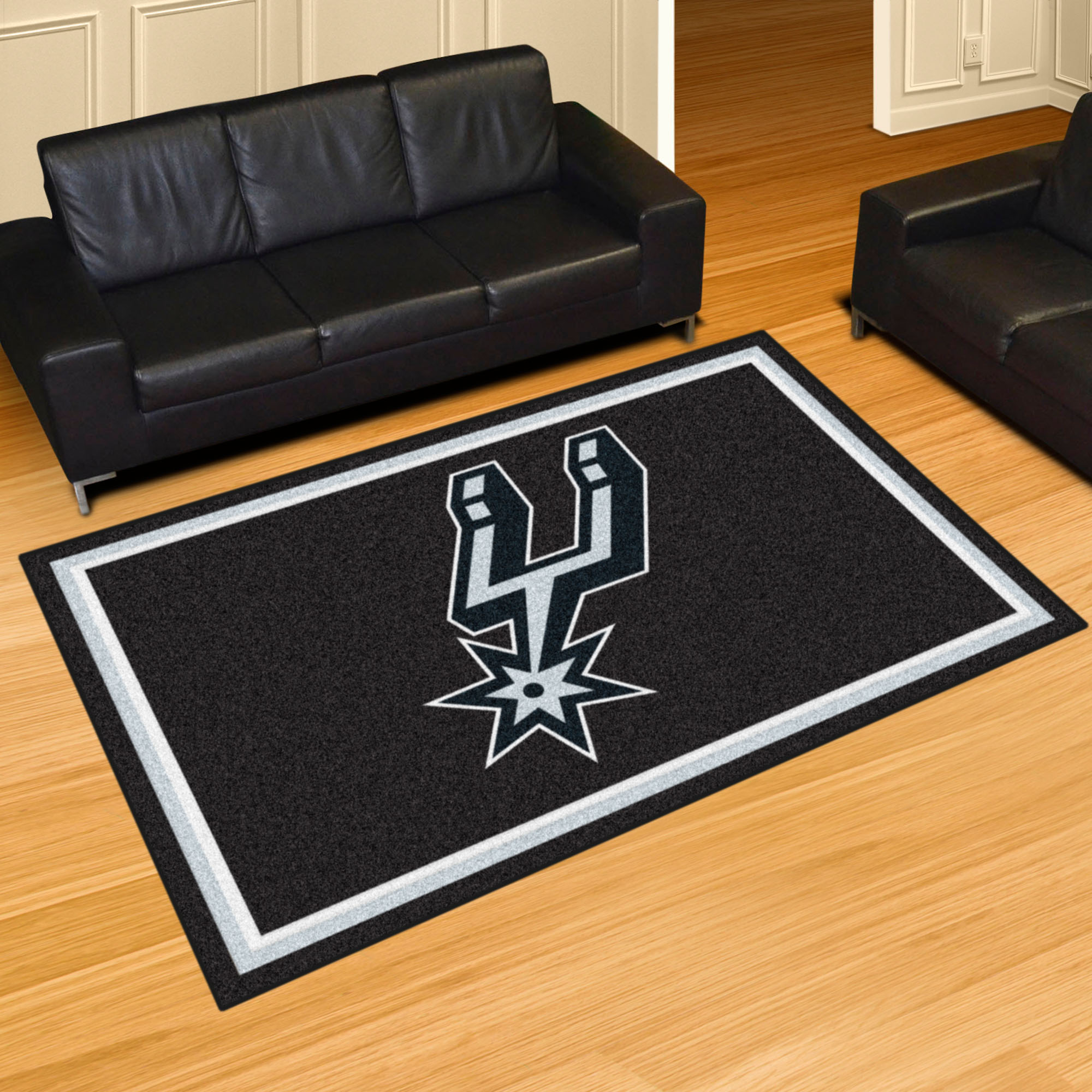 San Antonio Spurs 5x8 Area Rug