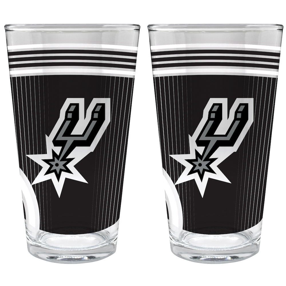 San Antonio Spurs COOL VIBES 2 pc Pint Glass Set