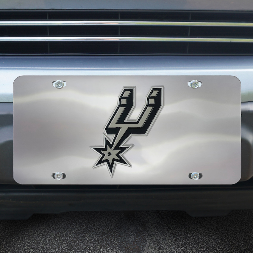 San Antonio Spurs Stainless Steel Die-cast License Plate