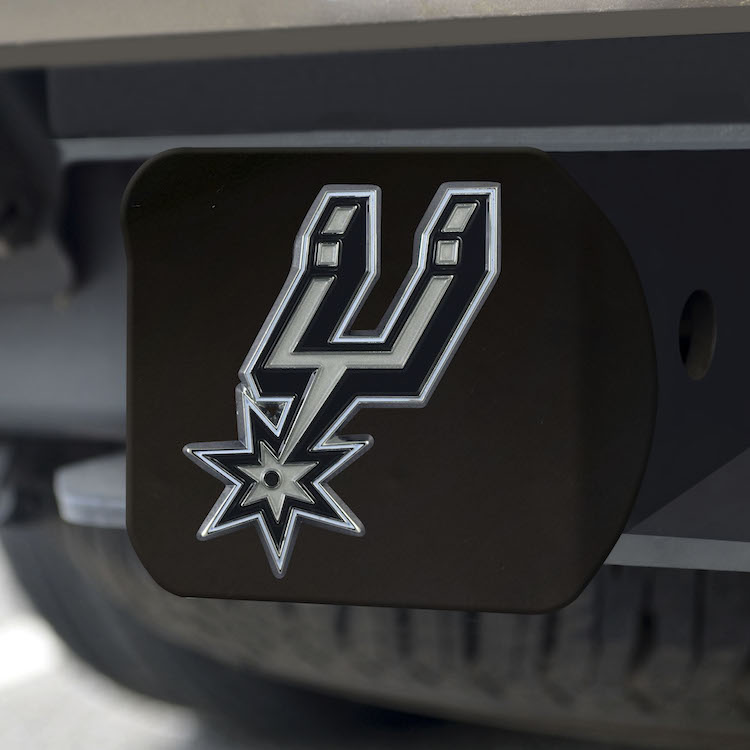 San Antonio Spurs Black and Color Trailer Hitch Cover