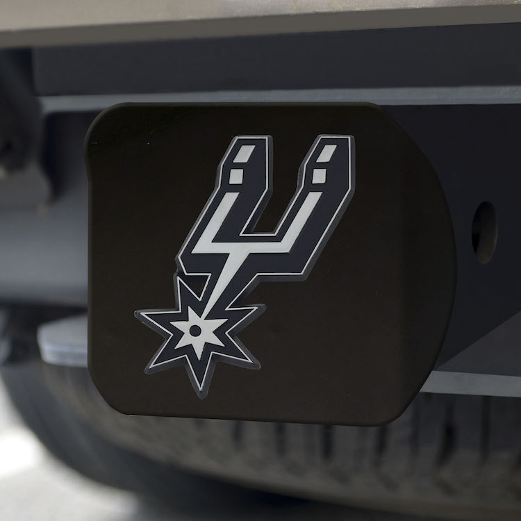 San Antonio Spurs BLACK Trailer Hitch Cover