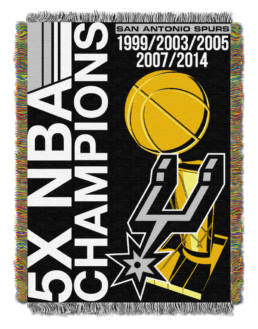 San Antonio Spurs Commemorative NBA Championship Tapestry Throw