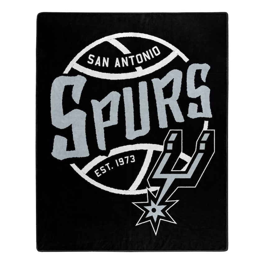 San Antonio Spurs Plush Fleece Raschel Blanket 50 x 60