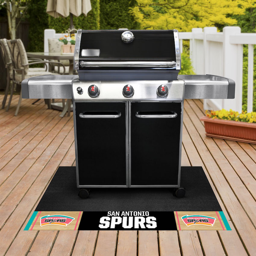 San Antonio Spurs Vintage Grill Mat - Throwback Logo