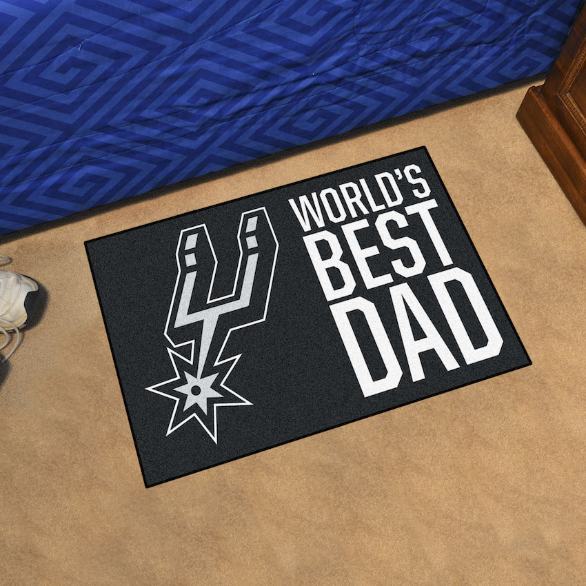 San Antonio Spurs 20 x 30 WORLDS BEST DAD Floor Mat