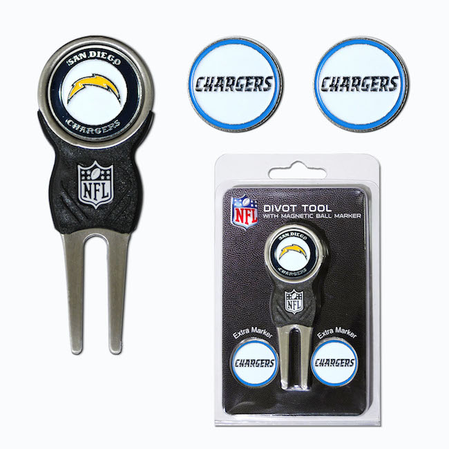 Los Angeles Chargers 3 Marker Signature Divot Tool Pack