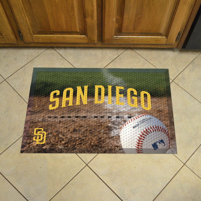 San Diego Padres ALT LOGO Ball Style SCRAPER Door Mat