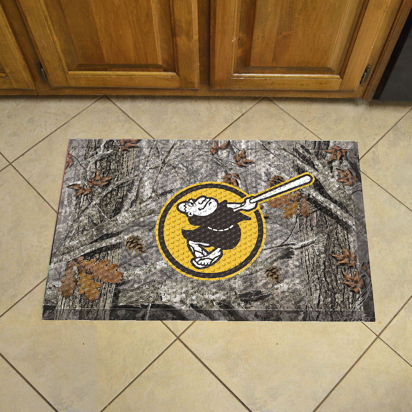 San Diego Padres ALT LOGO Camo Style SCRAPER Door Mat