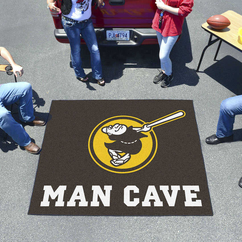 San Diego Padres ALT LOGO MAN CAVE TAILGATER 60 x 72 Rug