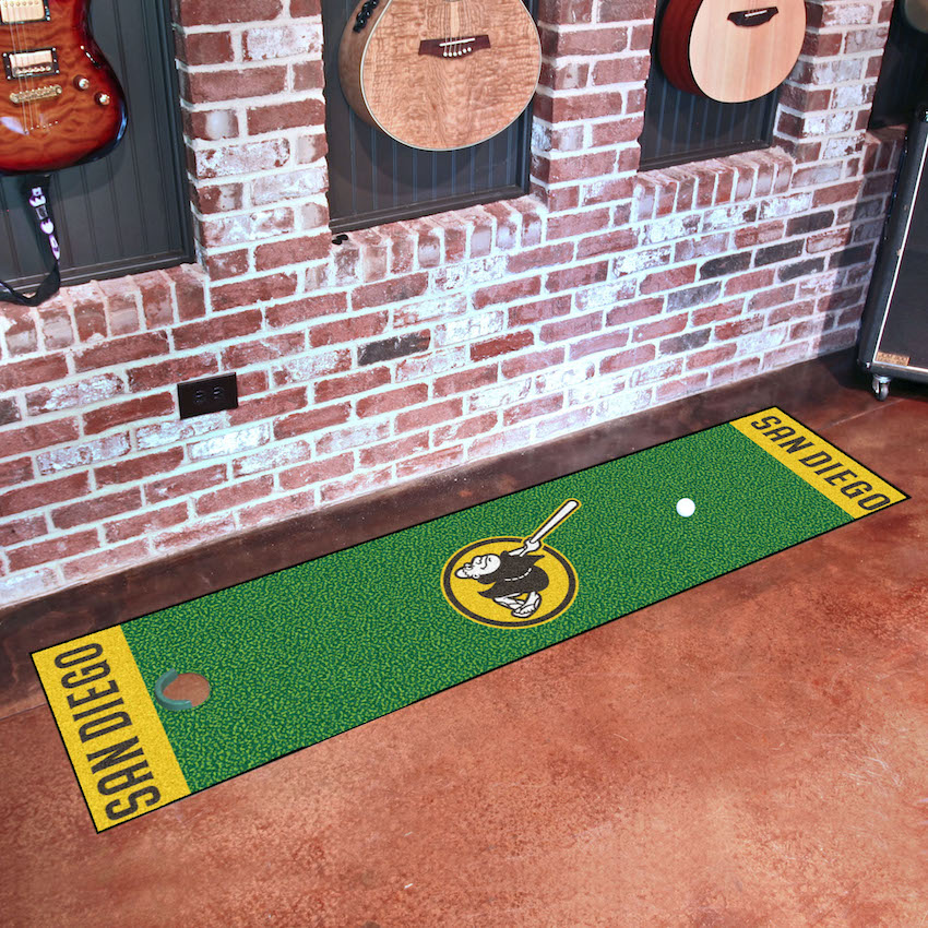 San Diego Padres ALT LOGO Putting Green Mat 18 x 72