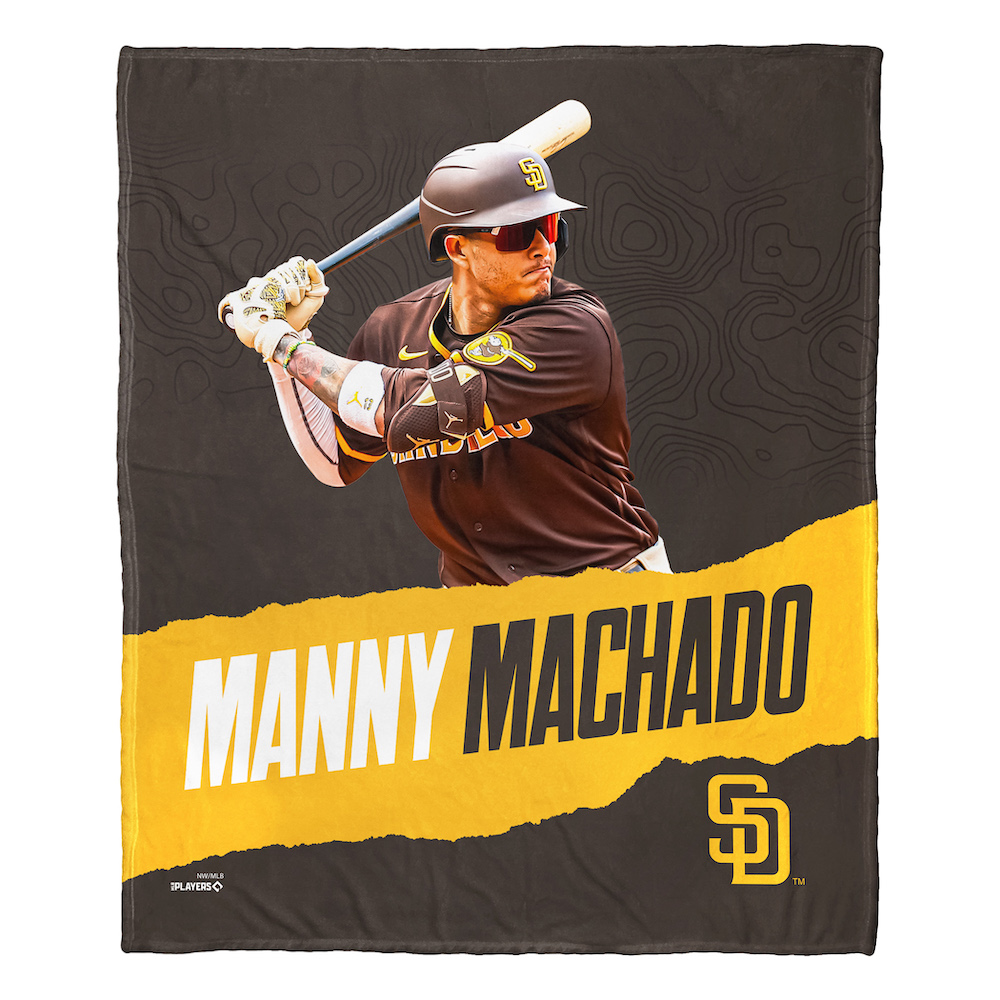 San Diego Padres Manny Machado Silk Touch Throw Blanket 50 x 60 inch