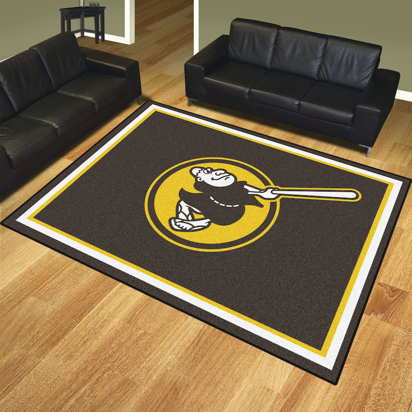 San Diego Padres ALT LOGO Ultra Plush 8x10 Area Rug