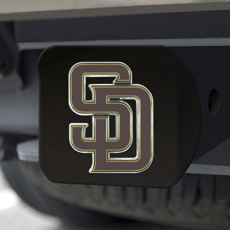 San Diego Padres Black and Color Trailer Hitch Cover