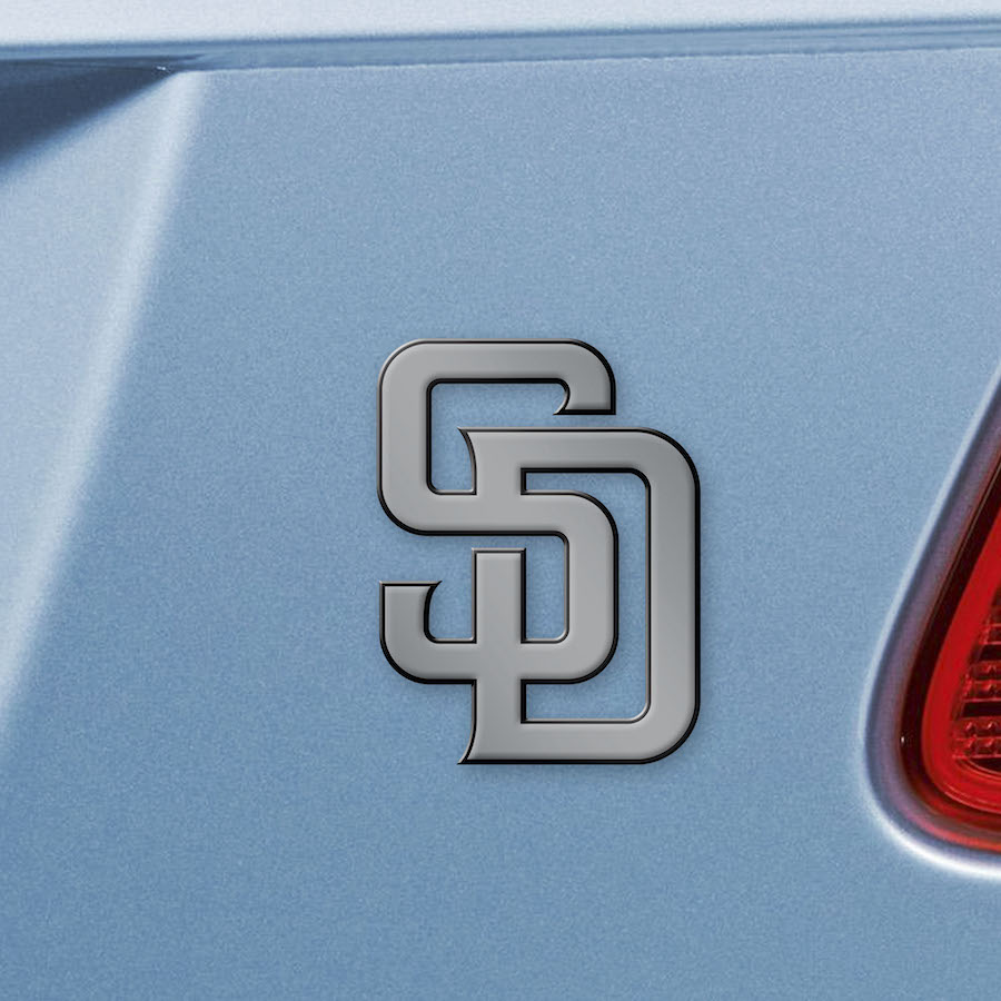 San Diego Padres Chrome Metal Auto Emblem