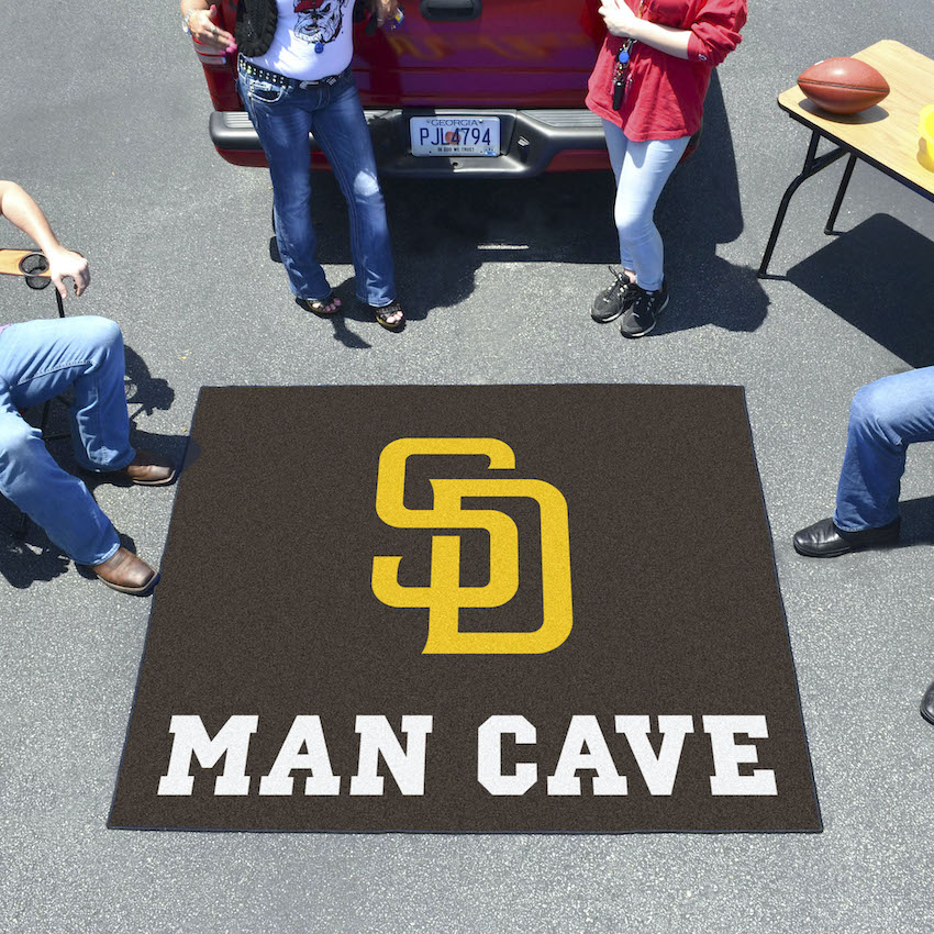 San Diego Padres MAN CAVE TAILGATER 60 x 72 Rug