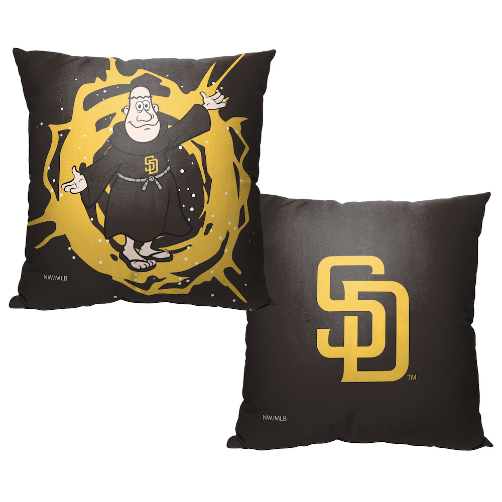 San Diego Padres MASCOT Decorative Throw Pillow 18 x 18 inch