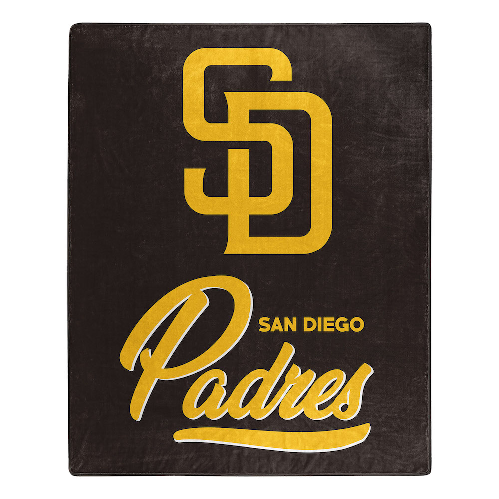 San Diego Padres Plush Fleece Raschel Blanket 50 x 60