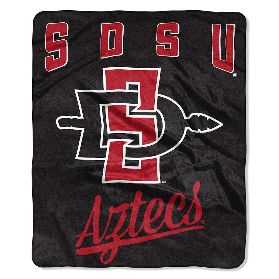 San Diego State Aztecs Plush Fleece Raschel Blanket 50 x 60