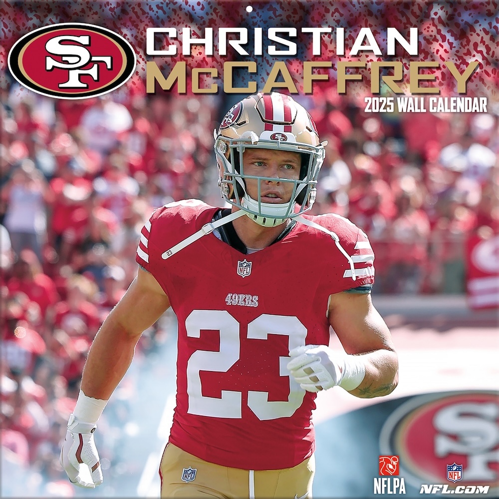 San Francisco 49ers Christian McCaffrey 2025 NFL Wall Calendar