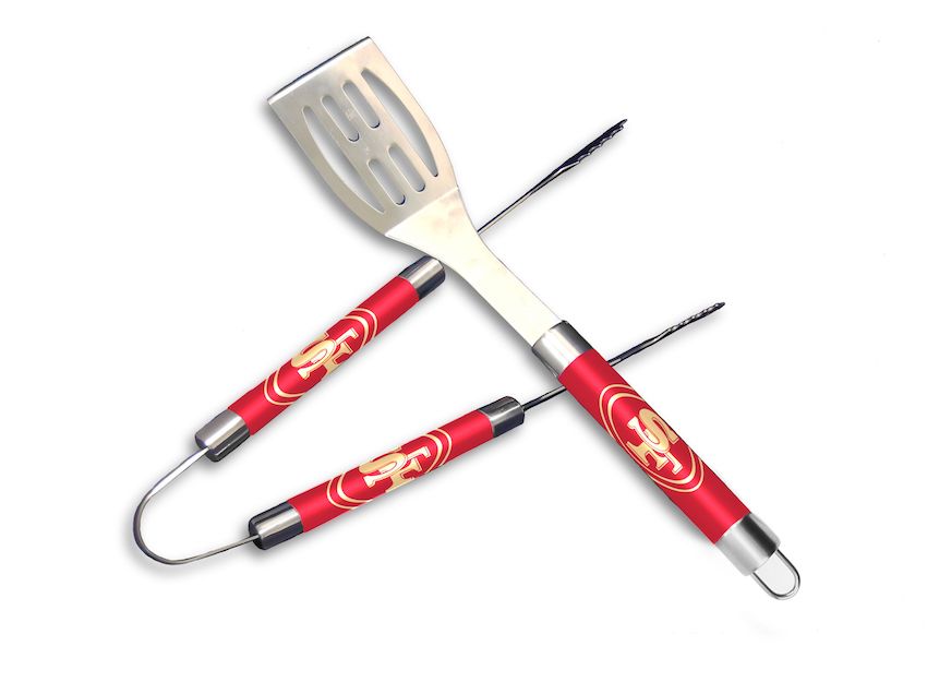 San Francisco 49ers 3-Piece Grill Tongs, Spatula & Fork BBQ Set