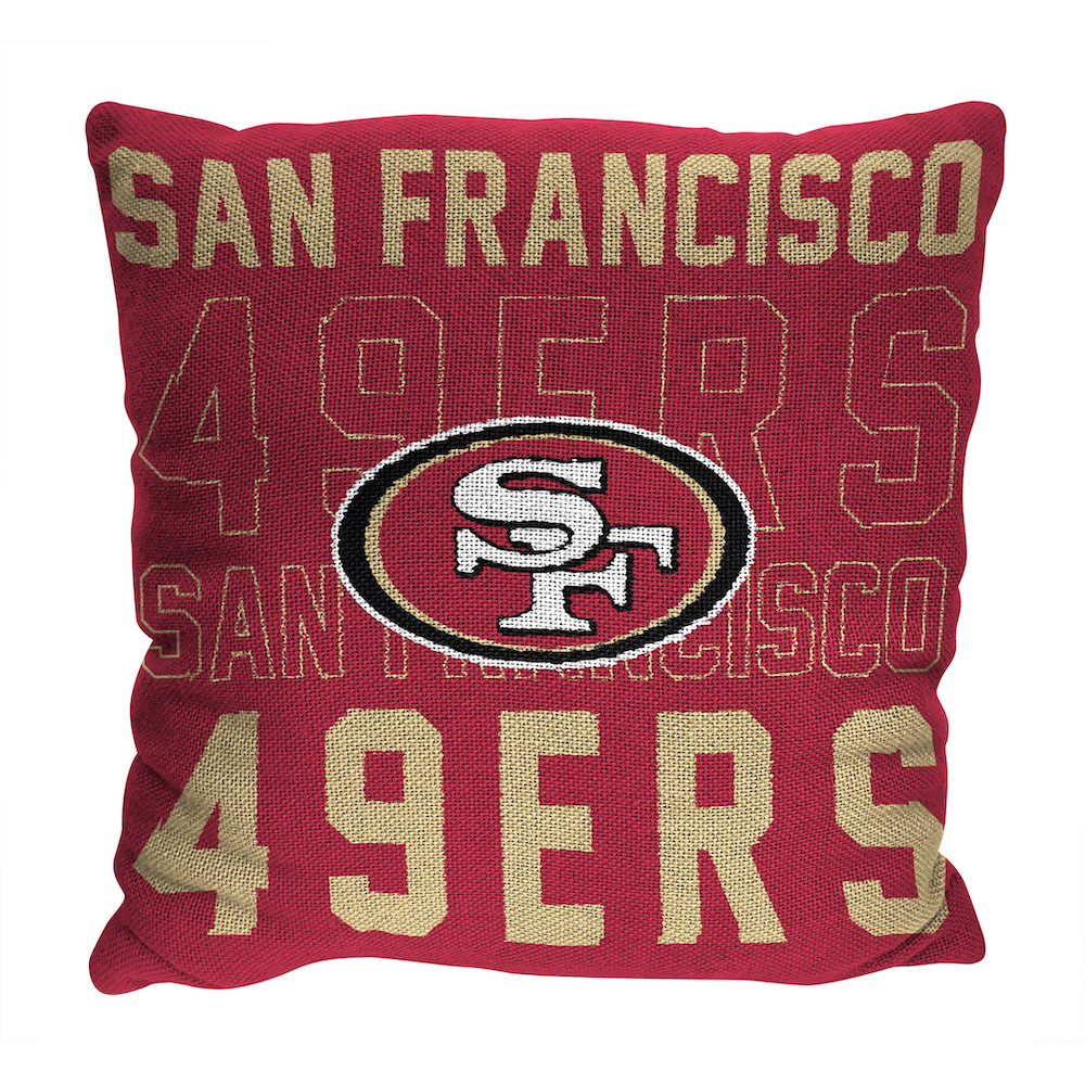 San Francisco 49ers Stacked 20 x 20 Woven Pillow