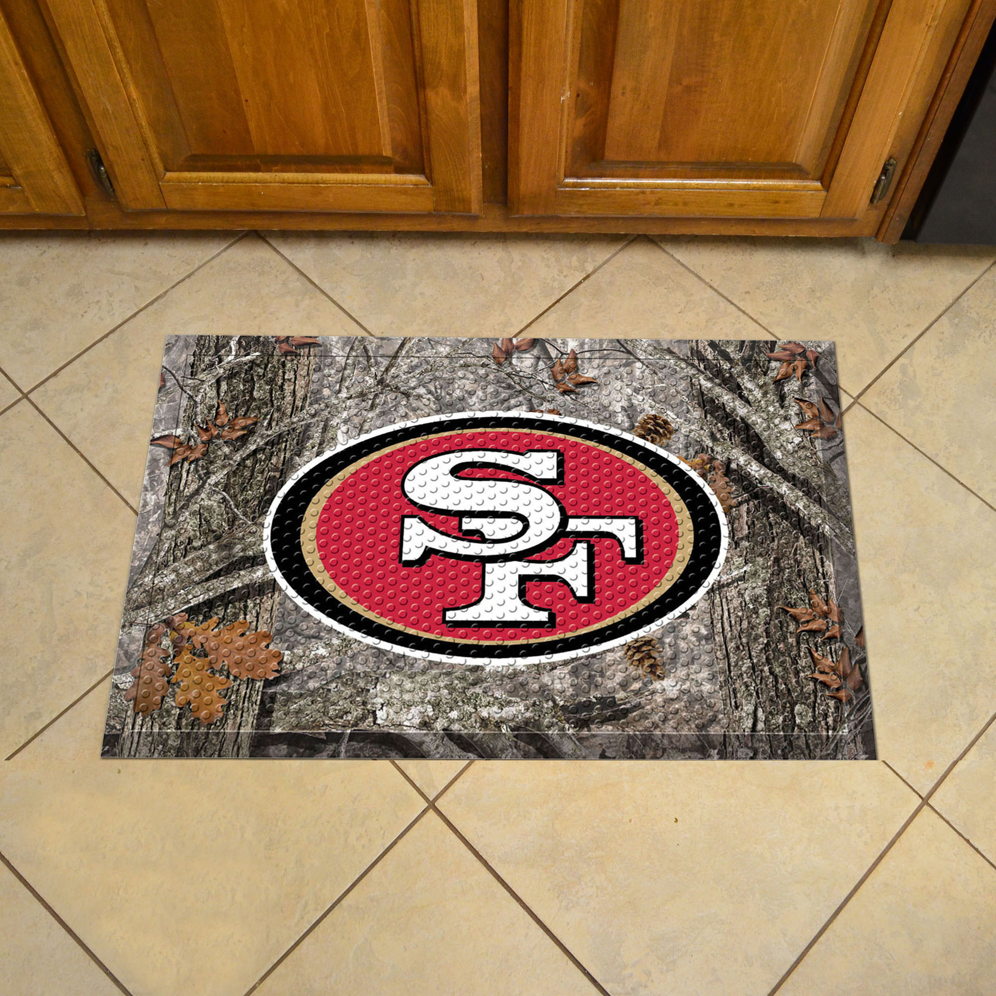 San Francisco 49ers Camo Style SCRAPER Door Mat