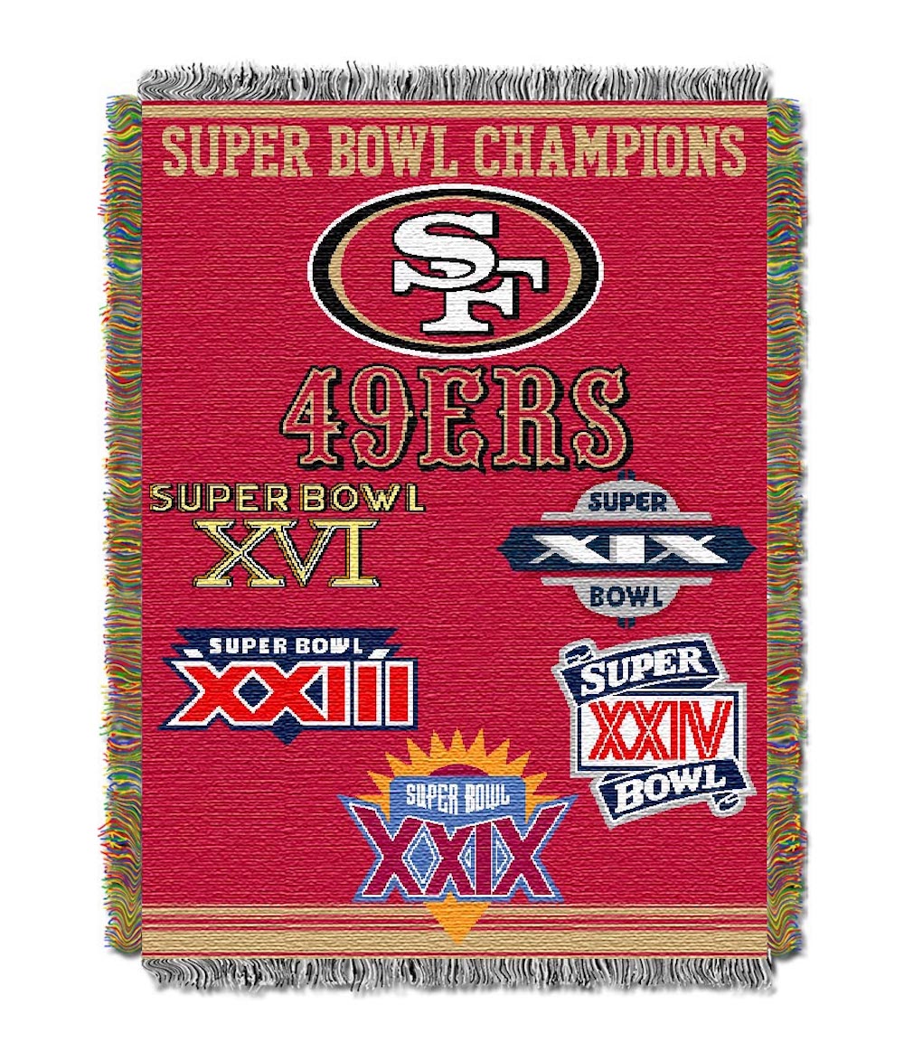 San Francisco 49ers Commemorative Super Bowl Tapestry Throw