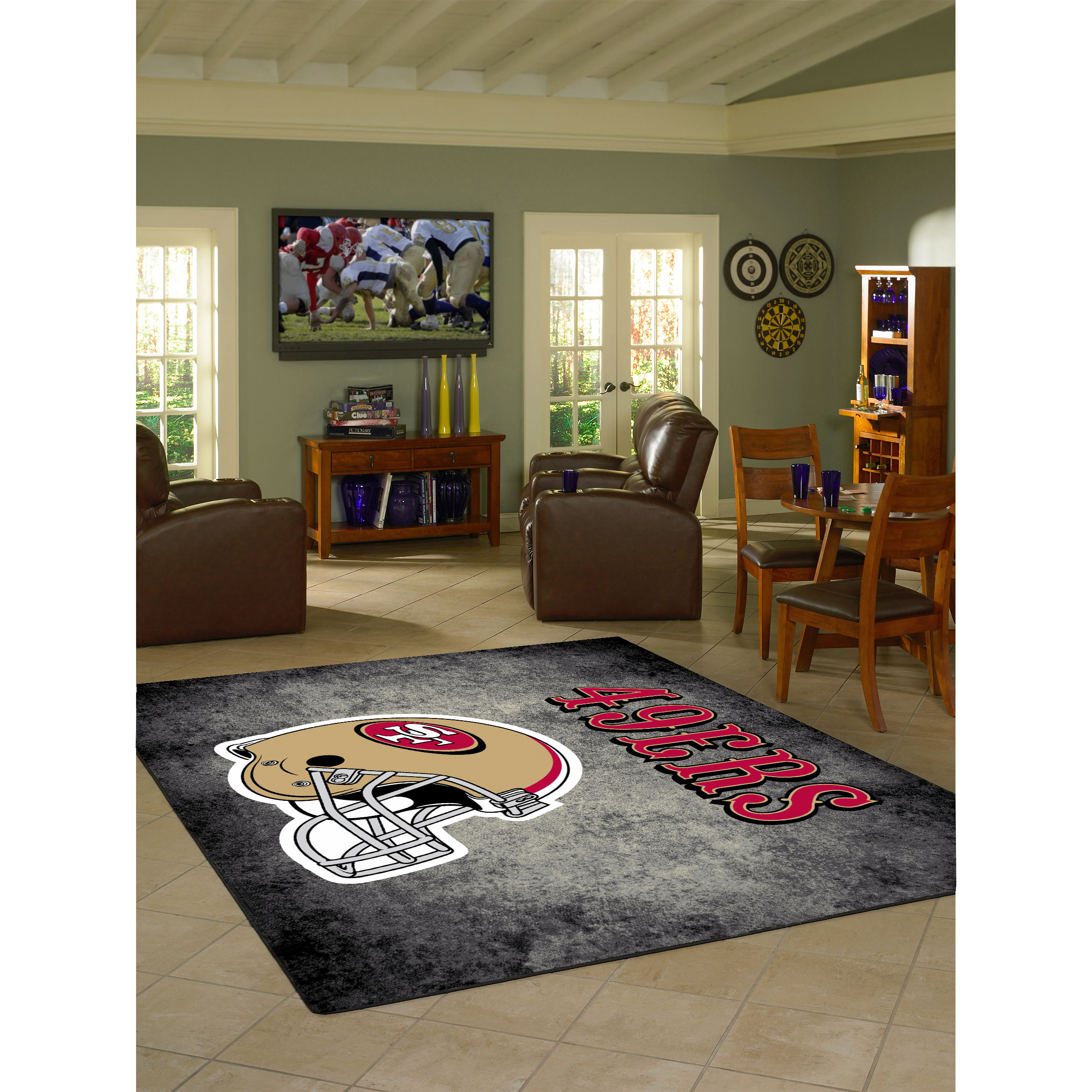 San Francisco 49ers 4 X 6 DISTRESSED Rug