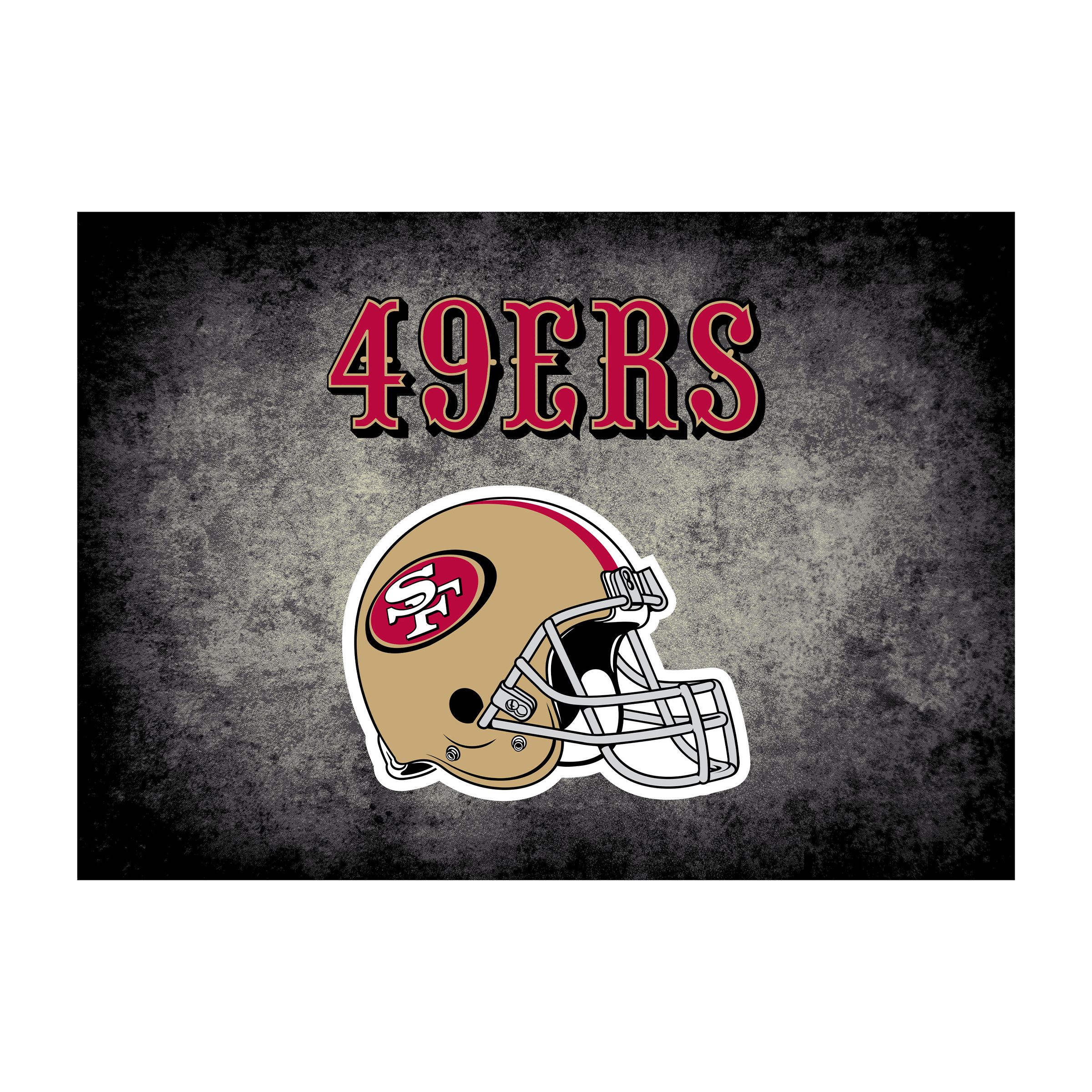 San Francisco 49ers 6 X 8 DISTRESSED Rug