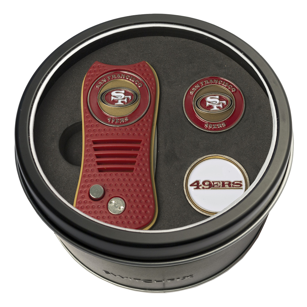 San Francisco 49ers Switchblade Divot Tool and 2 Ball Marker Gift Pack