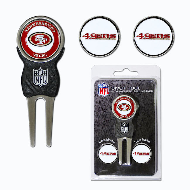 San Francisco 49ers 3 Marker Signature Divot Tool Pack